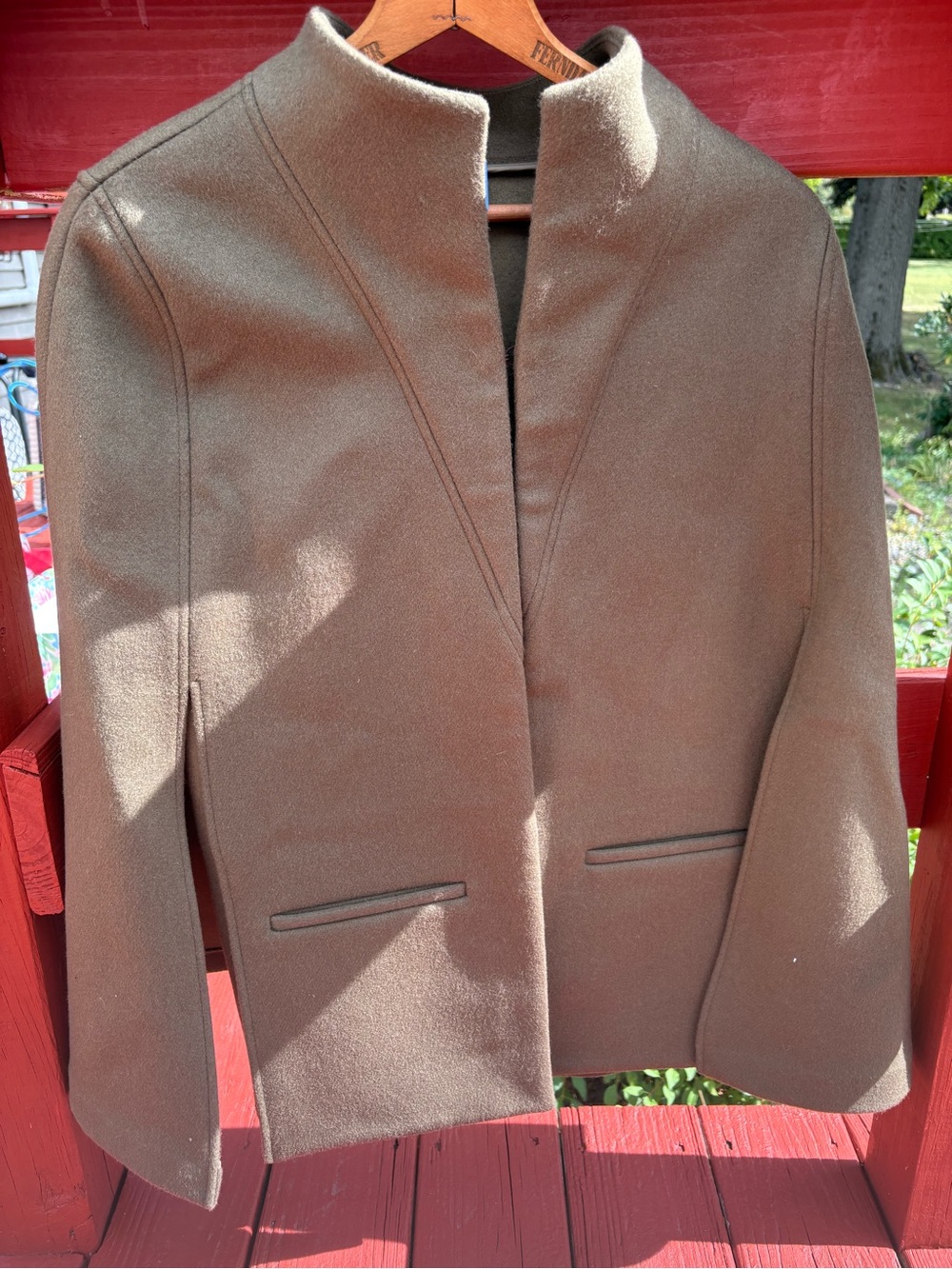 Alice Walk Womenās Brown Wool-Blend Cape Jacket ā Size Large